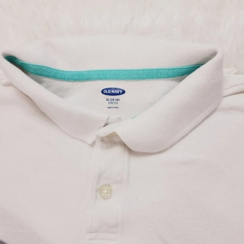 Old Navy Kids‎ XL 14-16 Colorblock Polo Shirt Short Sleeve Stretch